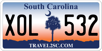 SC license plate XOL532