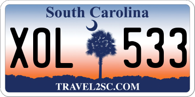 SC license plate XOL533