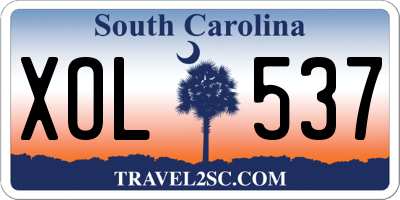 SC license plate XOL537