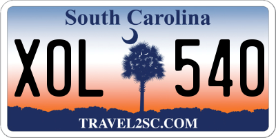 SC license plate XOL540