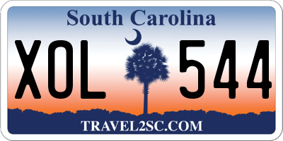 SC license plate XOL544