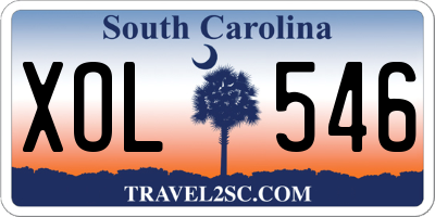 SC license plate XOL546