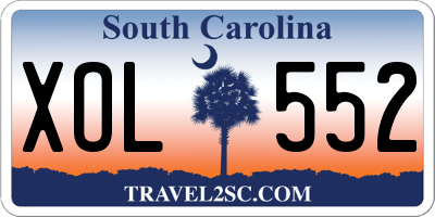 SC license plate XOL552