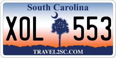 SC license plate XOL553