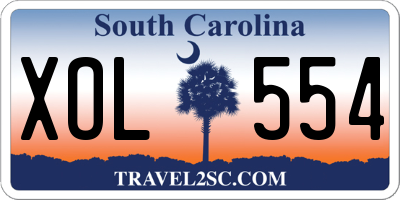SC license plate XOL554