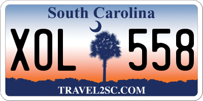 SC license plate XOL558