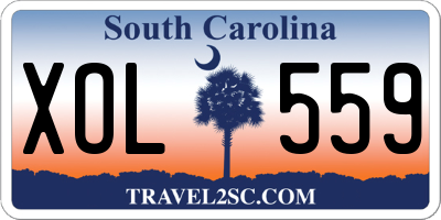 SC license plate XOL559
