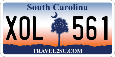SC license plate XOL561