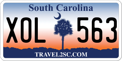 SC license plate XOL563