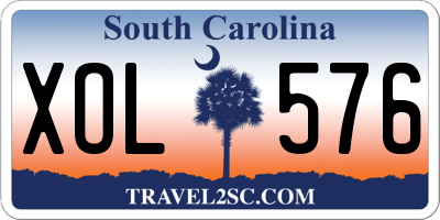 SC license plate XOL576