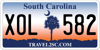 SC license plate XOL582