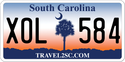 SC license plate XOL584
