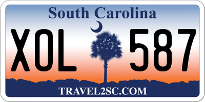 SC license plate XOL587