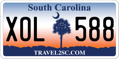 SC license plate XOL588