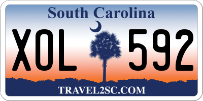 SC license plate XOL592