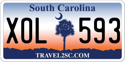SC license plate XOL593