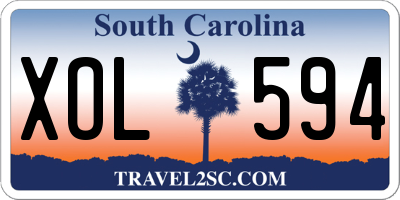 SC license plate XOL594