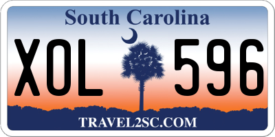 SC license plate XOL596