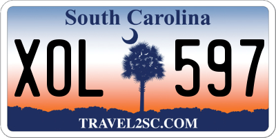 SC license plate XOL597