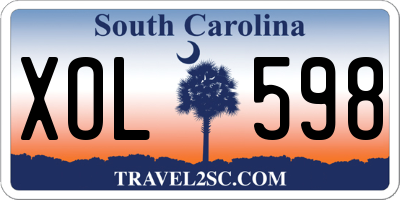 SC license plate XOL598