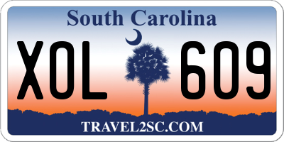 SC license plate XOL609
