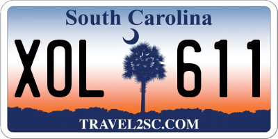 SC license plate XOL611