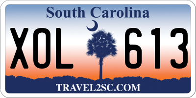 SC license plate XOL613