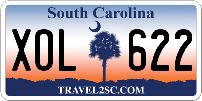 SC license plate XOL622