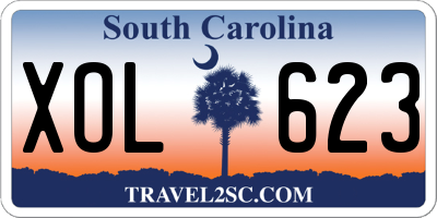 SC license plate XOL623