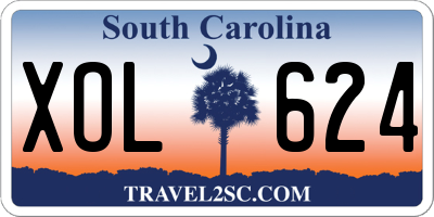 SC license plate XOL624