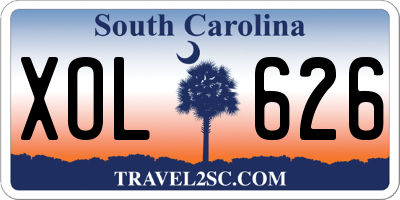 SC license plate XOL626
