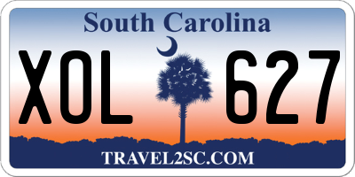 SC license plate XOL627