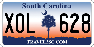 SC license plate XOL628
