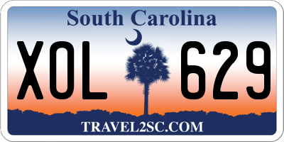 SC license plate XOL629