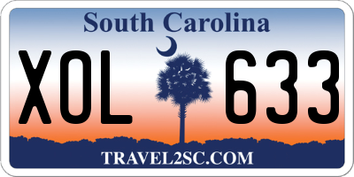 SC license plate XOL633