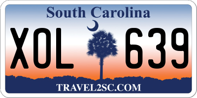 SC license plate XOL639