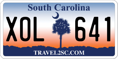 SC license plate XOL641