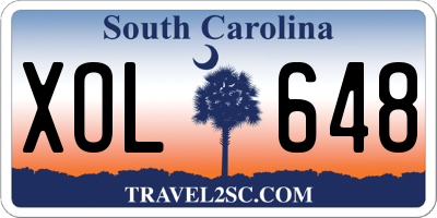 SC license plate XOL648