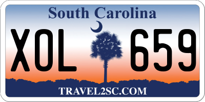 SC license plate XOL659
