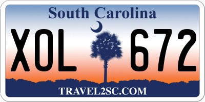 SC license plate XOL672