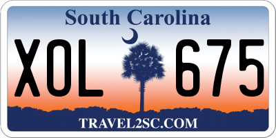 SC license plate XOL675