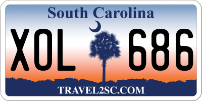 SC license plate XOL686