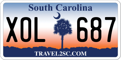 SC license plate XOL687