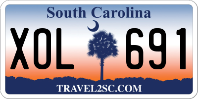 SC license plate XOL691