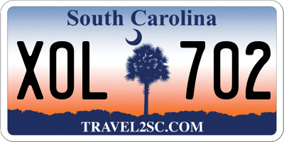 SC license plate XOL702