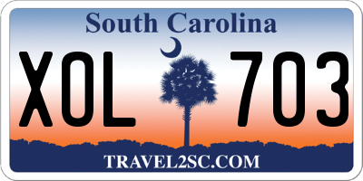 SC license plate XOL703