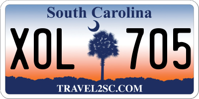 SC license plate XOL705
