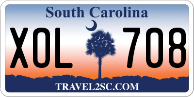 SC license plate XOL708
