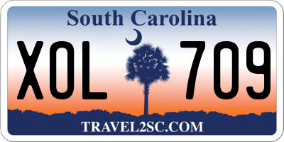 SC license plate XOL709