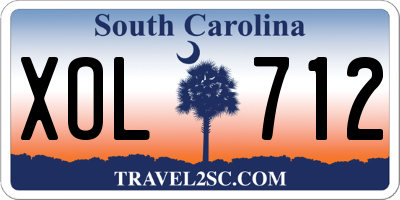 SC license plate XOL712